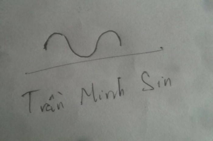 Mang công thức toán học vào chữ kí bá đạo của mình là điều mà không phải ai cũng nghĩ ra.