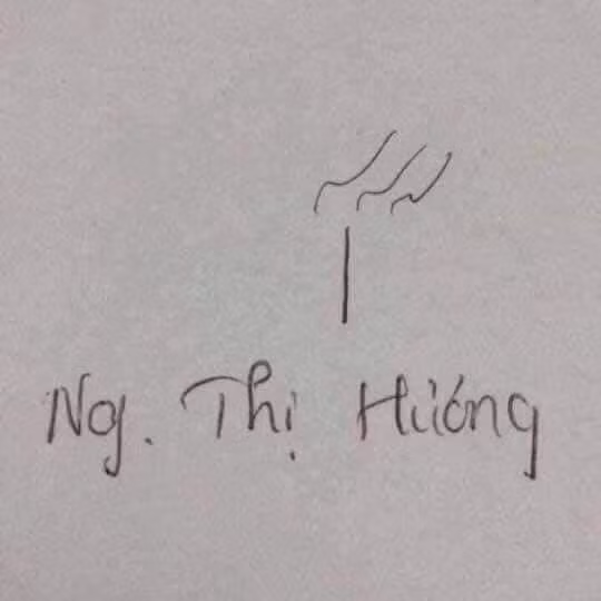 Tên là Hương nên chỉ cần tượng hình mấy nén nhang là biết tên mình.