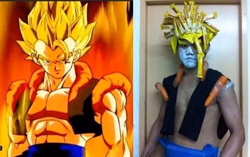 Cosplay Son Goku phiên bản bánh kẹo và cà rốt.