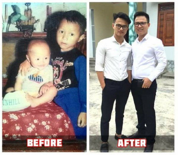 Khi hai anh em nhà này vẫn còn giữ lại bức ảnh cũ để lâu lâu còn lấy ra xem lại. Bố mẹ chắc hẳn phải tự hào lắm vì hai cậu con của mình đều đã trưởng thành,