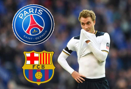 CLB PSG đang lên kế hoạch "nẫng tay trên" tiền vệ Christian Eriksen ngay trước mặt Barcelona khi chuẩn bị 100 triệu bảng để chiêu mộ tiền vệ Tottenham.