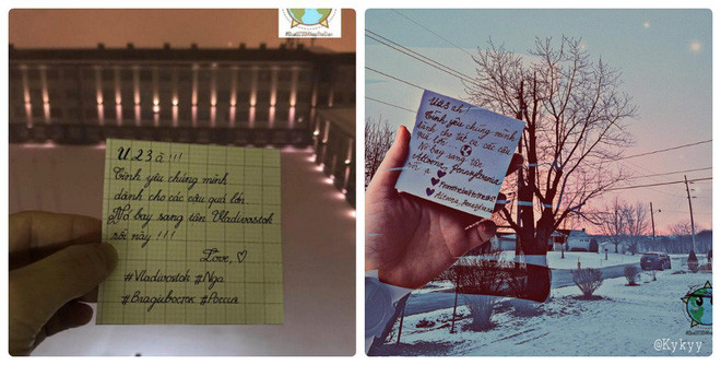 Tình yêu các cầu thủ U23 đã sang tới Nga.