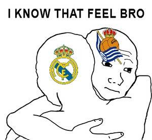 Real Sociedad cảm thấy đồng cảm với Real Madrid khi bị Barca hành hạ.