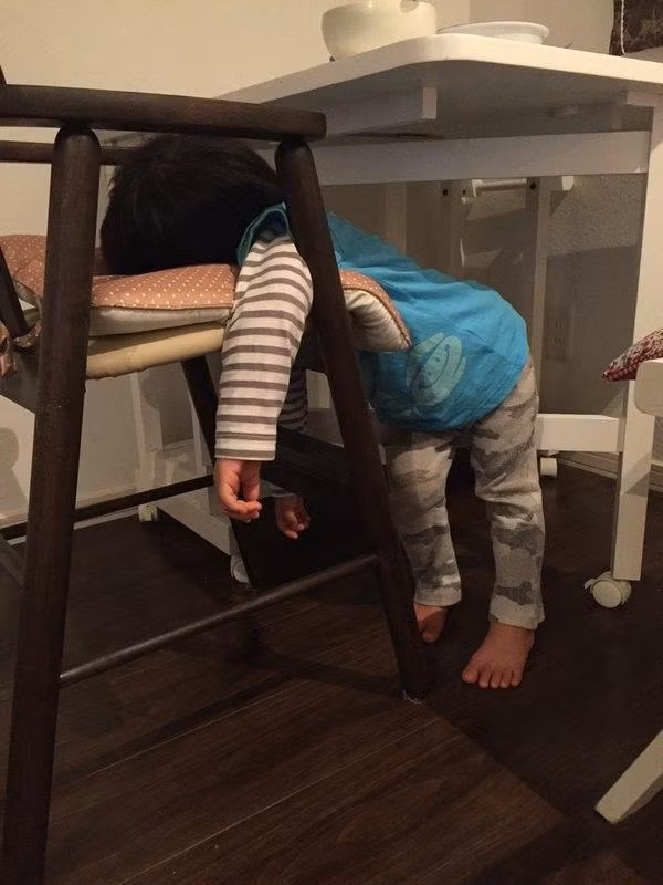 Dù không cần nằm nhưng nhóc tỳ này vẫn có một giấc ngủ vô cùng ngon lành.