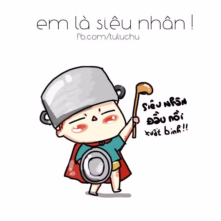 Còn với những đứa con trai, chúng dùng những chiếc nồi, môi múc canh và nắp vung trong bếp của mẹ để đóng làm những nhân vật kiếm hiệp.