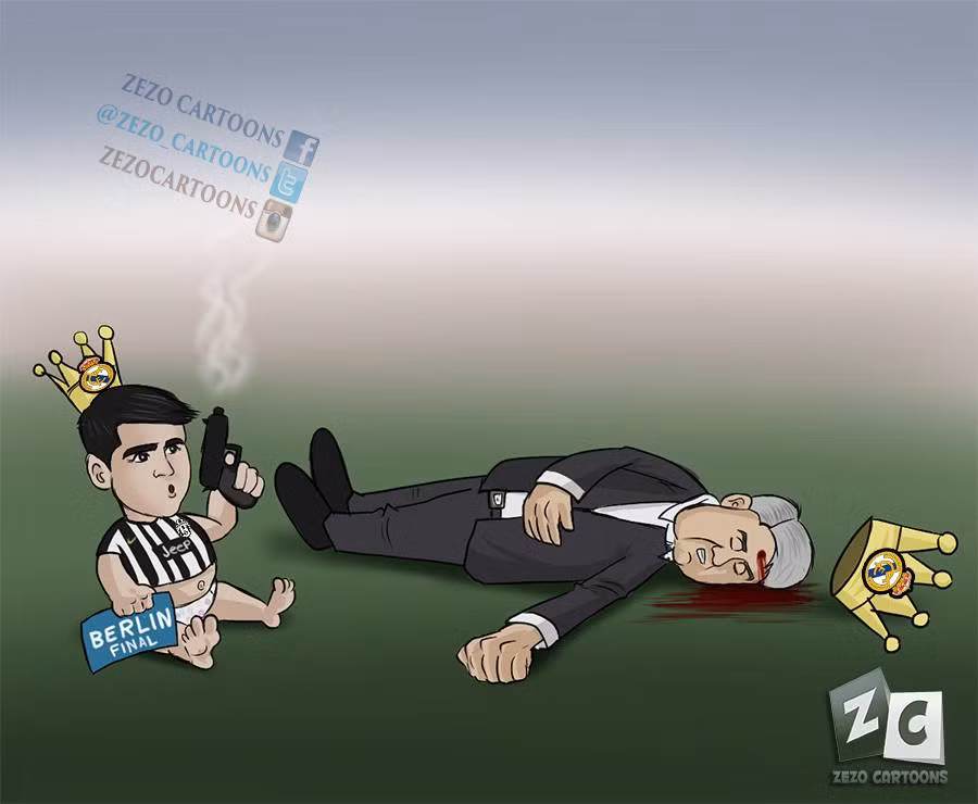 Morata - cậu bé từng được Ancelotti bán đi đã hạ sát ông để cướp chiếc vé tới Berlin đá trận chung kết.