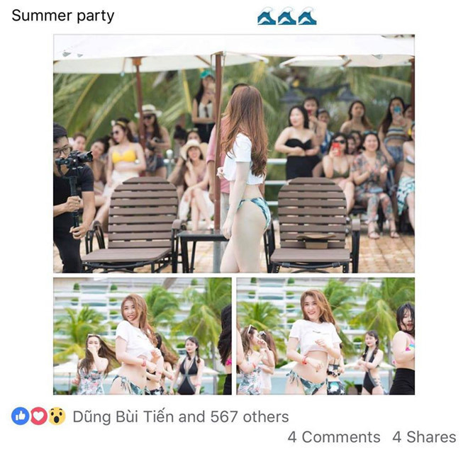 Dựa vào góc chụp và thời gian đăng tải, nhiều người cho rằng, Bùi Tiến Dũng và Thanh Mèo đang có chuyến đi nghỉ dưỡng cùng nhau. Cũng trong chuyến đi này có sự xuất hiện của Quang Hải, Đức Chinh và người quản lý của các cầu thủ này là Kieu Trinh Tran.