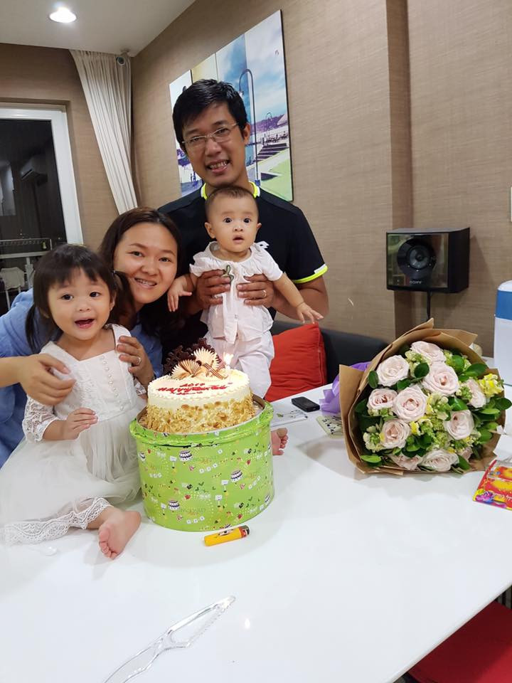 Nhờ nhanh trí và sự may mắn, gia đình chị Bích Đan đã an toàn sau vụ cháy chung cư Carina.