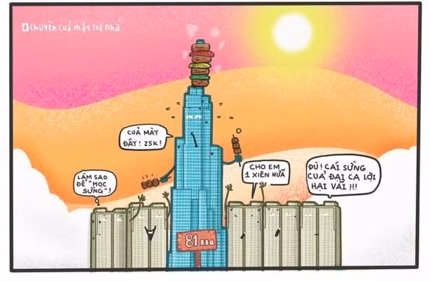  Mùa nắng nóng dù mới bắt đầu ở Việt Nam nhưng dưới sự tưởng tượng của CĐM, các nhà cao tầng được biến thành khu vực BBQ với những món đồ nướng thơm ngon được làm chín từ mặt trời.