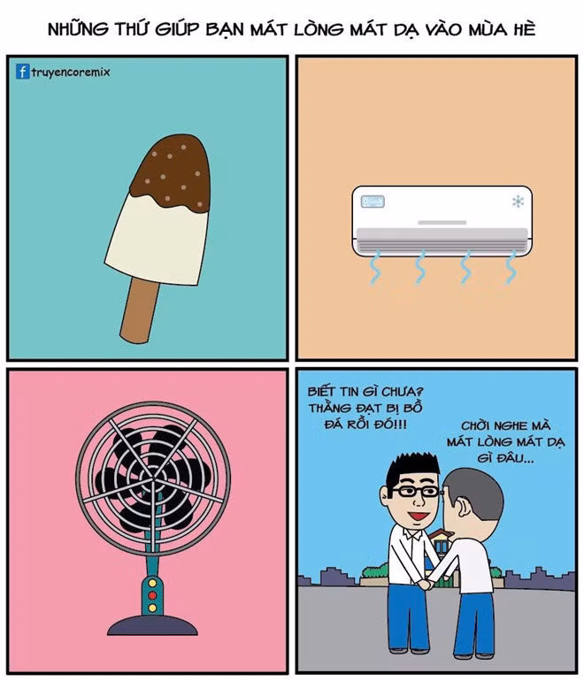 Tiêu chuẩn để có người yêu trong thời tiết nắng nóng là có điều hòa, máy quạt và cả cây kem.