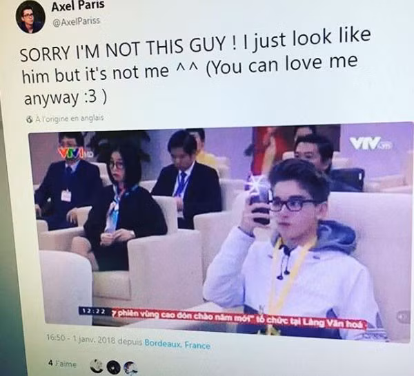 Trước đó, dân tình đã nhầm lẫn trong công cuộc truy tìm chàng "soái ca ngoại quốc" này. Nhiều người cho rằng cậu bạn này là Dermeche Axel (Instagram: Axel_Pariss).