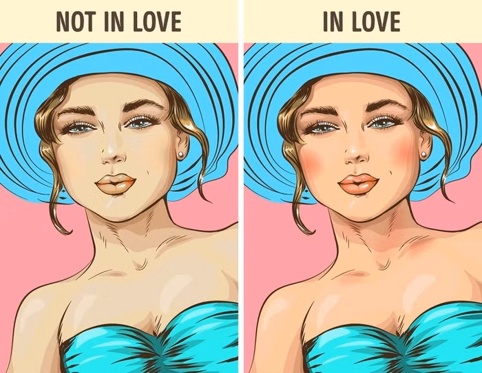 5. Đỏ mặt không kiểm soát được: Khi đứng trước đối tượng mình có tình cảm, nhiều người thường bị đỏ mặt. Nhà tâm lý học Ray Crozier cho hay, đỏ mặt là một phản ứng tâm lý biểu lộ sự ngại ngùng, lo lắng về những cảm xúc đang có sắp bị lộ. Người đỏ mặt rất chân thật nhưng không kém phần ý nhị.