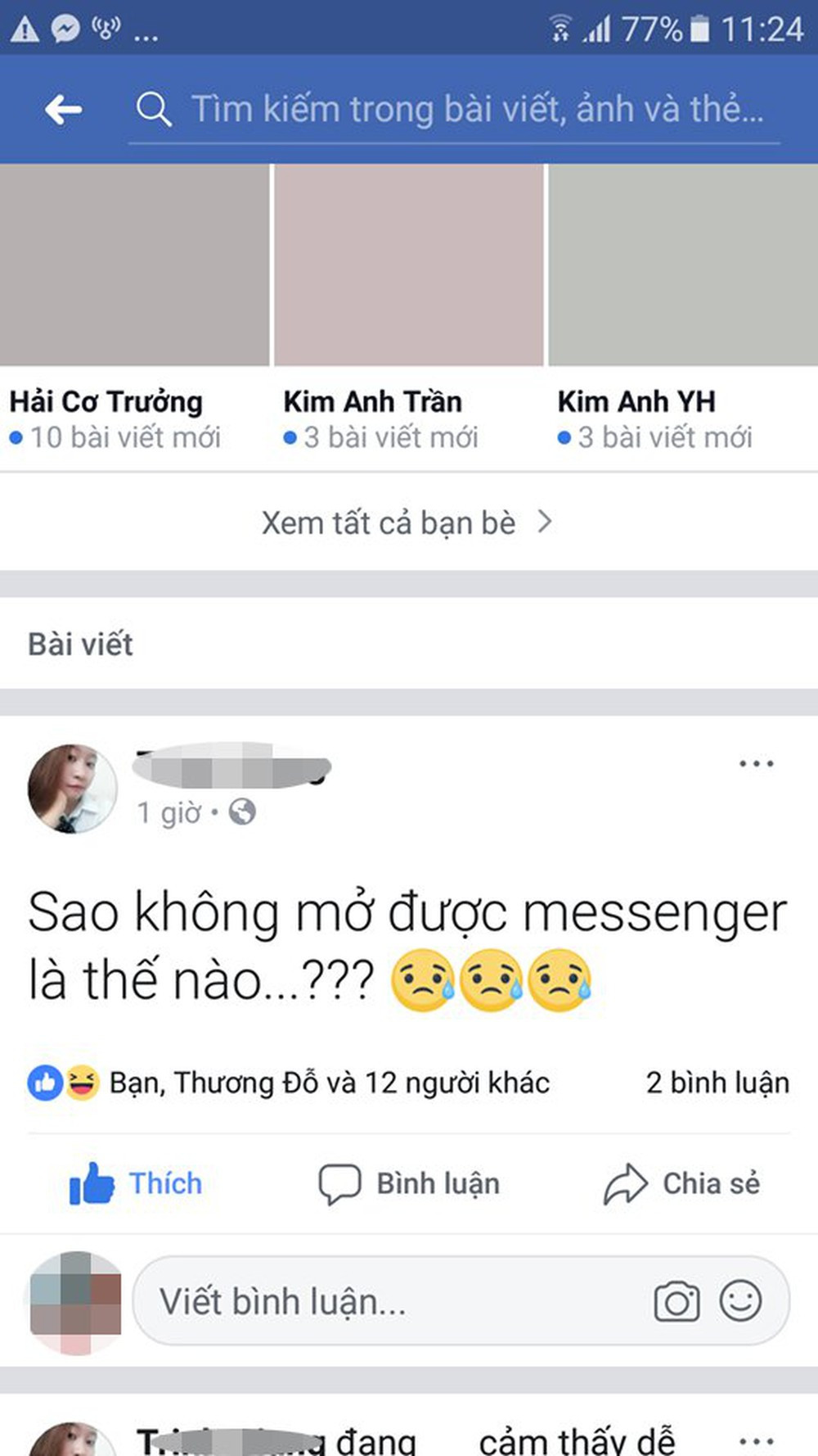 Người dùng thông báo lỗi đến từ nhiều nơi trên thế giới trong đó có Việt Nam. Trên Twitter, hashtag #facebookdown hiện đứng vị trí số 2 trong bảng xu hướng.