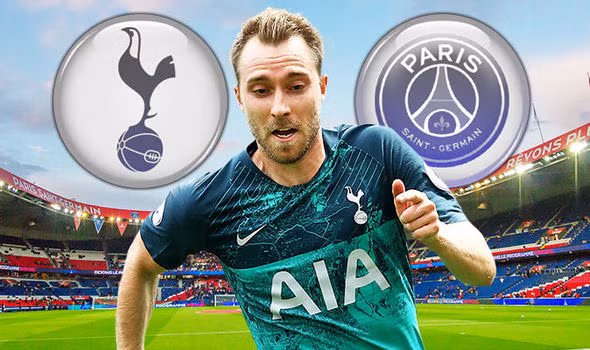 PSG định chi 100 triệu bảng chiêu mộ tiền vệ kiến thiết của Tottenham - Christian Eriksen.