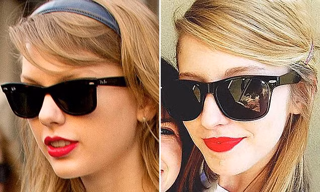 Taylor Swift phiên bản gốc (trái) và bản sao (phải)