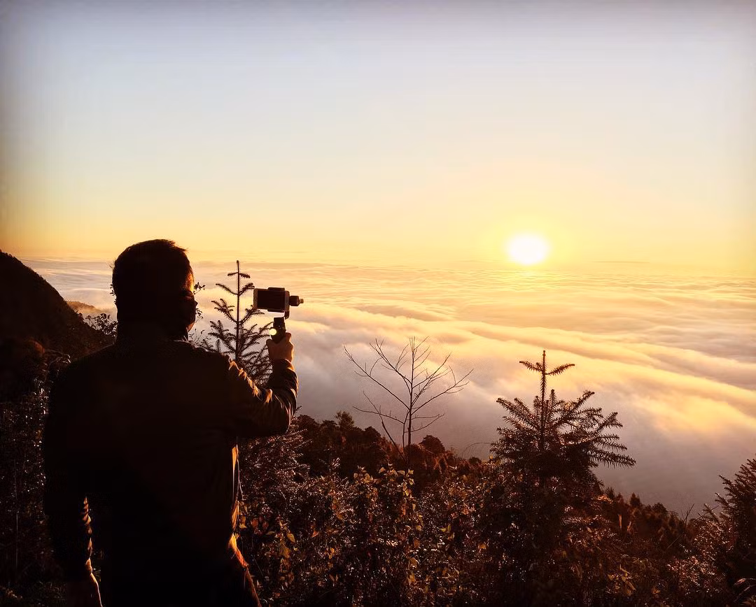 Điều đặc biệt, lưng chừng đường lên đỉnh núi, thỉnh thoảng ta lại bắt gặp những hồ nước với thân cây gỗ hình thù kỳ dị nhưng lại có sức hút đến kỳ lạ.