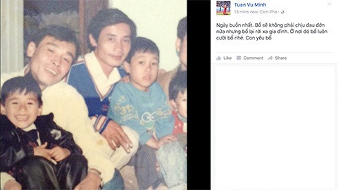 Cách đây không lâu, trên trang cá nhân của mình, tiền vệ của ĐT Việt Nam Vũ Minh Tuấn đã chia sẻ dòng tâm sự buồn về sự ra đi của người cha đáng kính của mình.