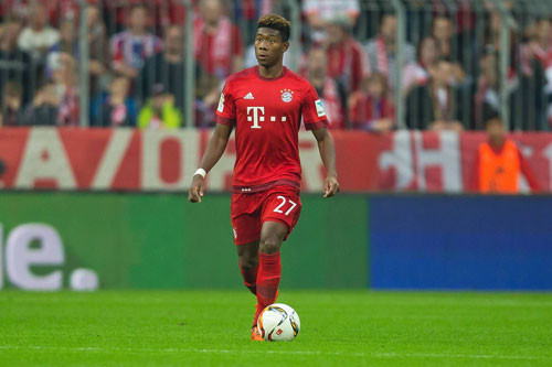 Hậu vệ trái: David Alaba (Bayern Munich, 23 tuổi).