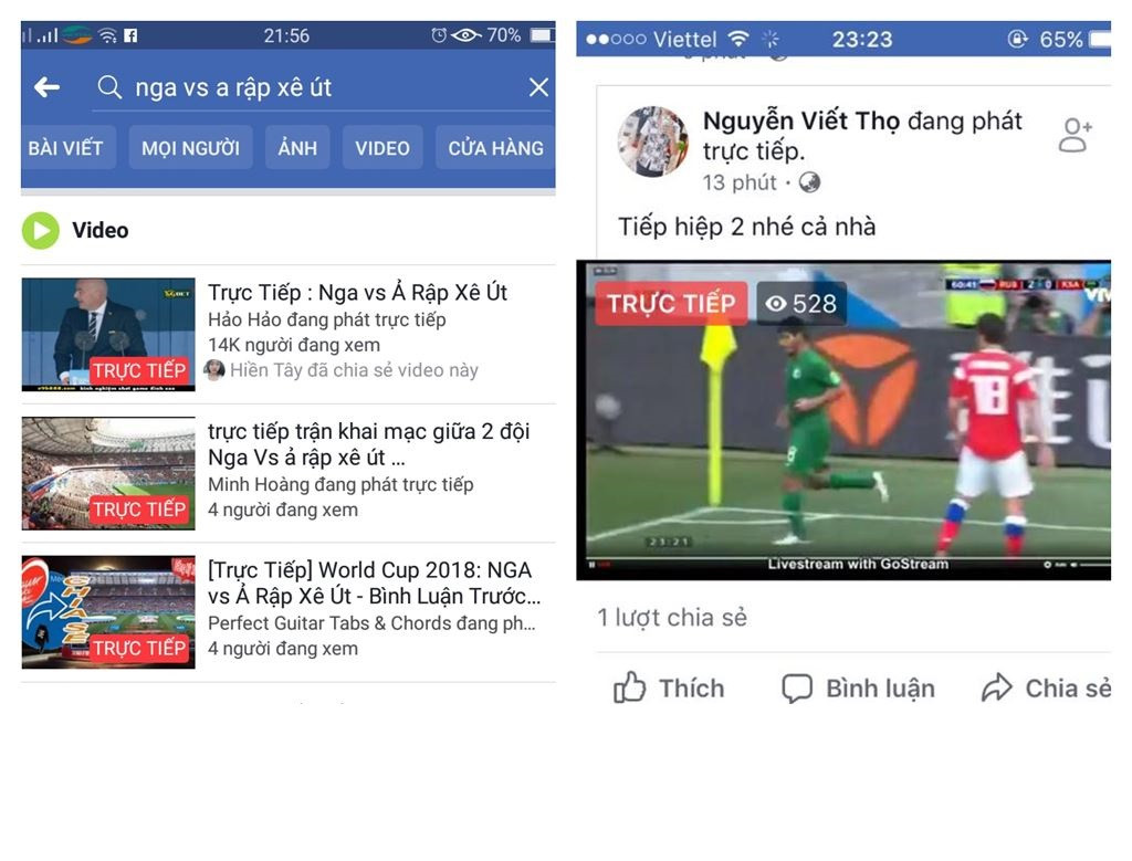 Từ 14 – 16/6/2018 tình trạng vi phạm bản quyền tại Việt Nam được đánh giá là rất nghiêm trọng. Nhiều website vẫn livestream, đăng tải clip vi phạm bản quyền; tình trạng livestream các trận đấu cũng diễn ra tràn lan trên Facebook và Youtube.