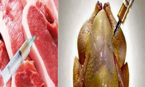 Cach nhan biet thit ga lon bi bom nuoc thuoc an than