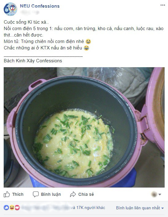 Với những bạn sinh viên có điều kiện eo hẹp trong việc sử dụng nhiều đồ gia dụng thì chiếc nồi cơm điện không đơn thuần chỉ nấu cơm mà nó còn là chiếc nồi đa năng có thể dùng để nấu, rán.