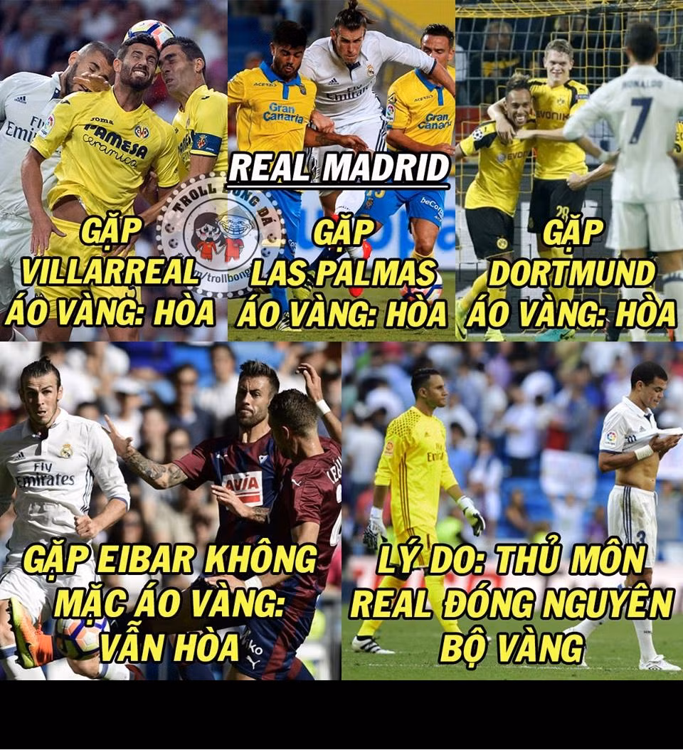 Real Madrid và nỗi ám ảnh màu vàng.