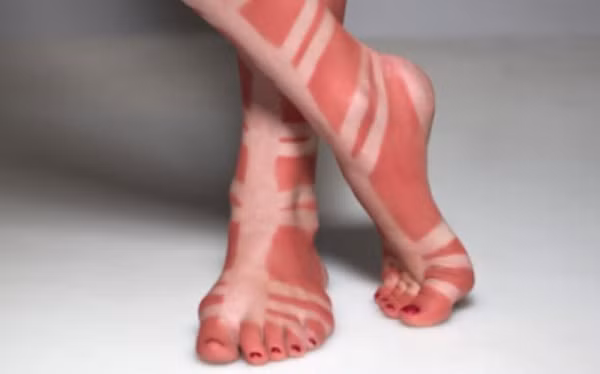 Nhiều dân mạng có đùa nhau dưới những bức ảnh cháy nắng rằng: "Mùa hè tới thì muốn xăm hình gì lên người, chỉ việc đeo hình đó lên người rồi "ra nắng chơi" là được".