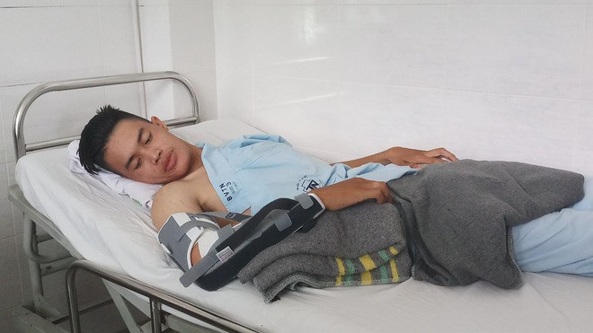 Đinh Phú Quý đang được điều trị tại BV Thống Nhất.