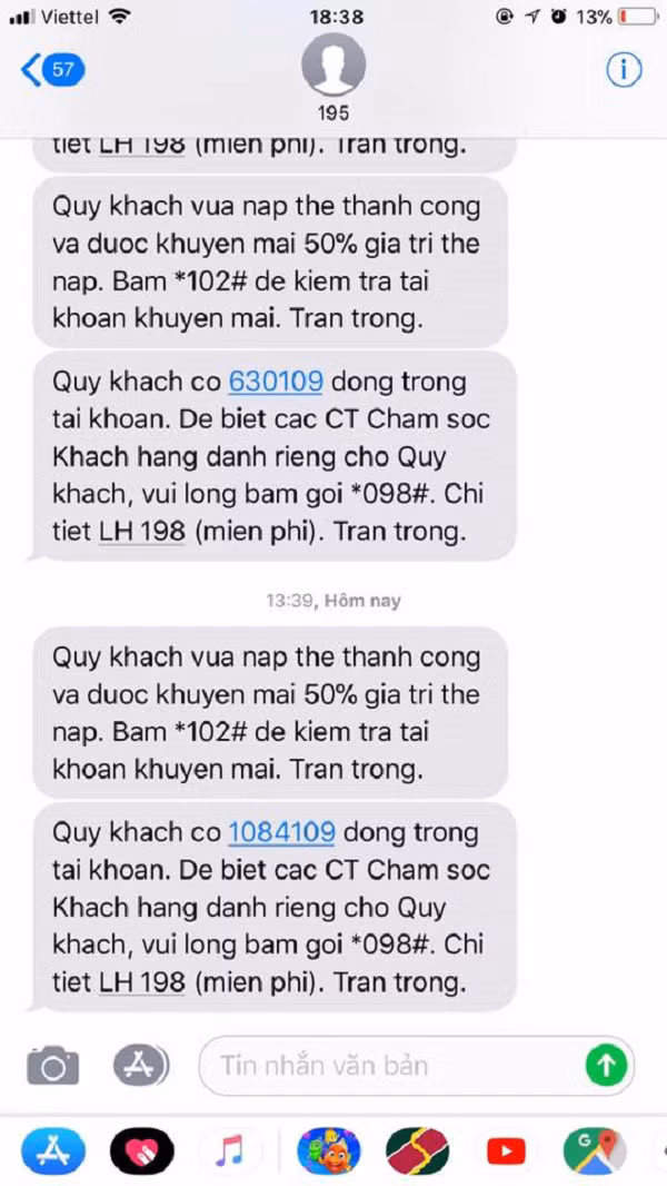 Theo chia sẻ nhiều bạn trẻ, đây là lần đầu tiên trong tài khoản có nhiều tiền đến thế. Nhiều người sẵn sàng "vung tiền" nạp tiền từ 500 - 2 triệu đồng tiền điện thoại.