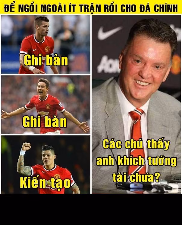 HLV Van Gaal của Man United khá tâm đắc với việc khích tướng của mình dành cho các cầu thủ.