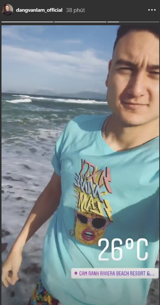 Cả Lâm Tây và Yến Xuân cùng có mặt ở Cam Ranh, check-in cùng địa điểm.