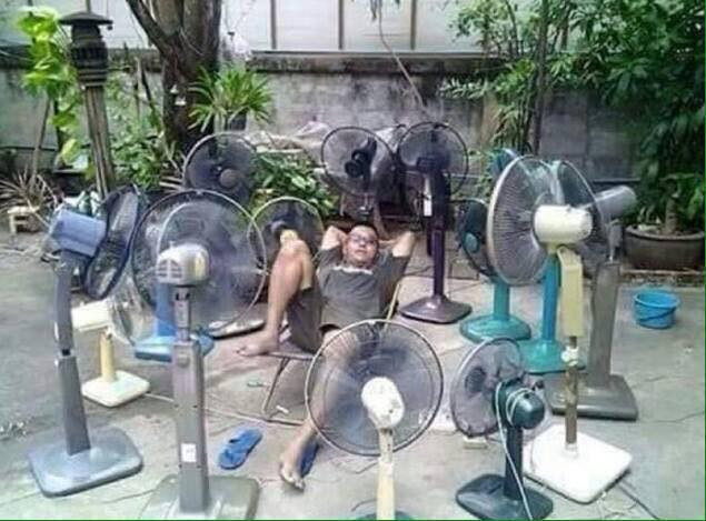 Nếu như không có điều kiện mở tủ lạnh thì các bạn trẻ hãy mang tất cả quạt trong nhà, bật số to nhất và hướng chúng về mình.