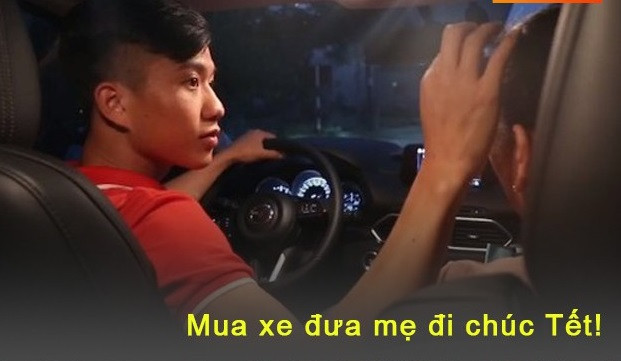 Tiền vệ đội tuyển Việt Nam - Phan Văn Đức muốn có tiền nhiều để mua xe đưa mẹ đi chúc Tết.
