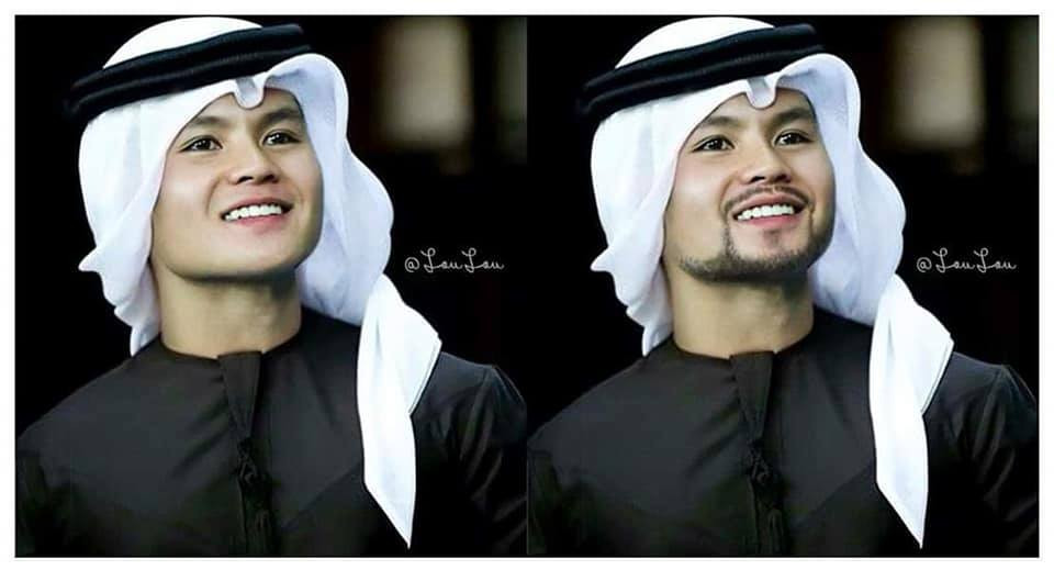 Sau khi Đức Huy hóa trang thành "Hoàng tử Ả Rập" trong clip do chính cầu thủ này đăng tải trên trang cá nhân. Mới đây, cư dân mạng đã "tiện tay" biến tất cả các cầu thủ đội tuyển Việt Nam thành các chàng trai Ả Rập .