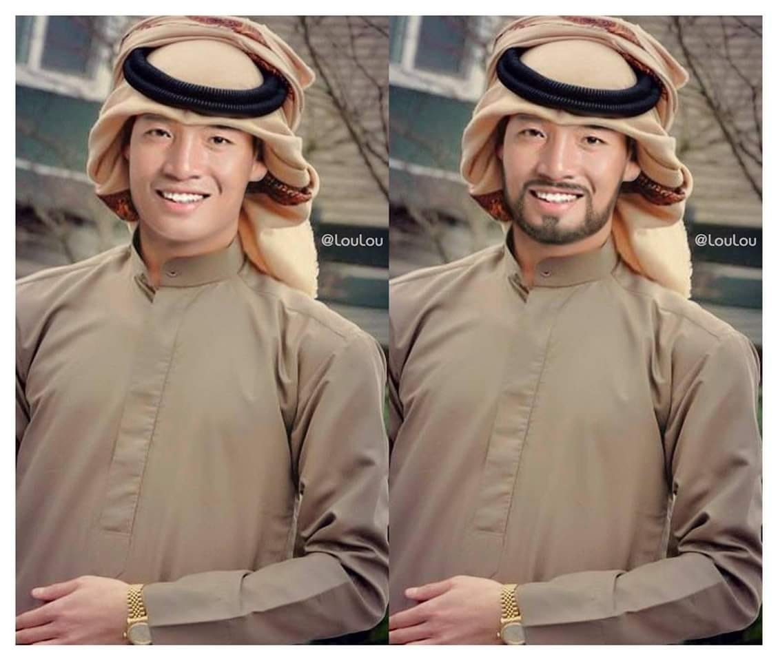 Những bức ảnh cầu thủ Việt Nam trong trang phục trai Ả Rập đã được các fan nhanh tay down về để thay avatar trang cá nhân.