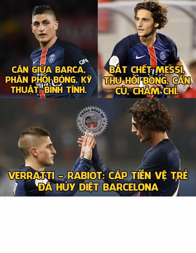 Verratti và Rabiot là hai cái tên sẽ khiến NHM và chính các cầu thủ Barca phải khiến sợ khi họ là những nguyên nhân trực tiếp khiến gã khủng lồ xứ Catalan phải chịu trận thua muối mặt.