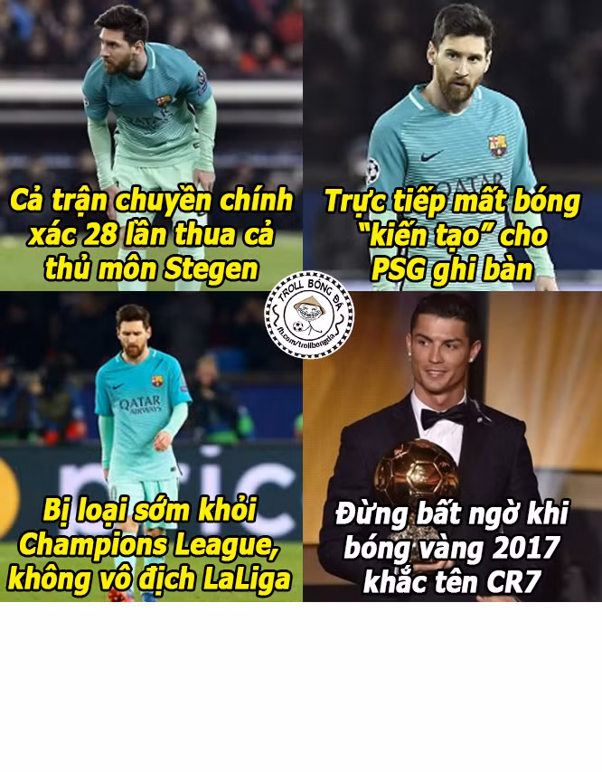 Messi đã có một trận đấu tệ hại khi mọi chỉ số của anh đều đi xuống và thật đáng quên.