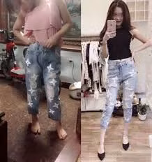 Đặt mua 1 chiếc quần jean khá phong cách nhưng khi nhận về cô nàng này lại nhận được 1 chiếc quần đúng là jean nhưng chiều dài và form dáng hoàn toàn khác trong ảnh.