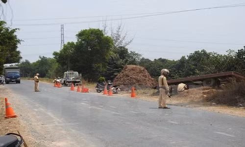 Hiện trường vụ tai nạn giao thông khiến hai người tử vong.