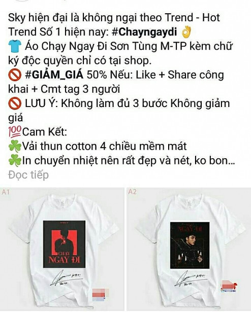 Cơn bão " Chạy ngay đi" không chỉ khiến các fan của ca sĩ Sơn Tùng MTP phát cuồng mà còn được nhiều "dân buôn" trên mạng xã hội tận dụng để tranh thủ kiếm lời bằng các hashtag ăn theo.