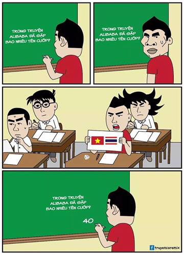 Tỷ số của trận đấu giữa đội tuyển U23 Việt Nam và Thái Lan liên tục được dân mạng đưa vào những bức ảnh chế bóng đá của mình.