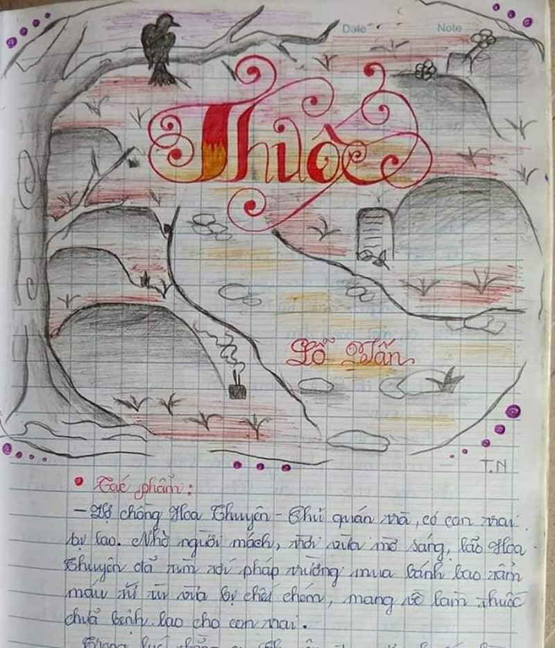 Qua bàn tay tài hoa của các học sinh đã tạo nên những tiêu đề mềm mại cho môn Văn.