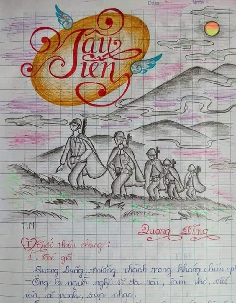 Thời học sinh, những quyển vở bài tập Ngữ Văn luôn là ác mộng của nhiều bạn trẻ. Tuy nhiên, nhiều người đã biến nỗi sợ hãi đó thành nghệ thuật khi tô điểm cho chúng những hình vẽ minh họa cực đẹp.