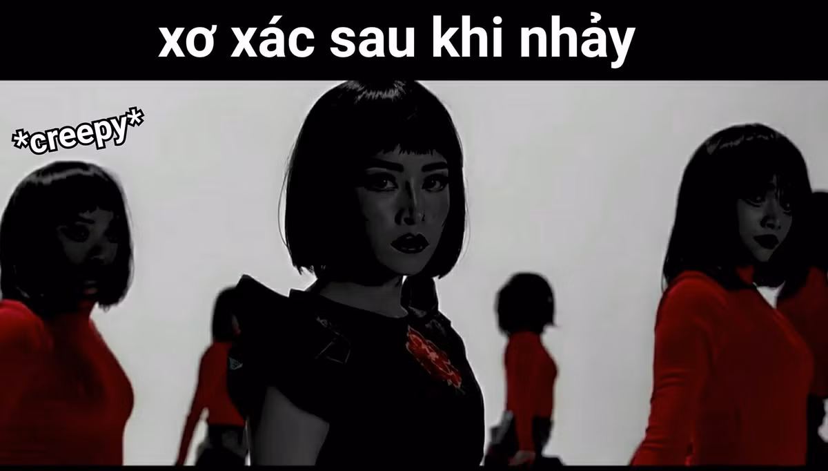 Sau hàng loạt những vũ đạo của mình, đoạn kết của MV "Đóa hoa hồng" Chi Pu xuất hiện với hình ảnh xơ xác sau khi nhảy.