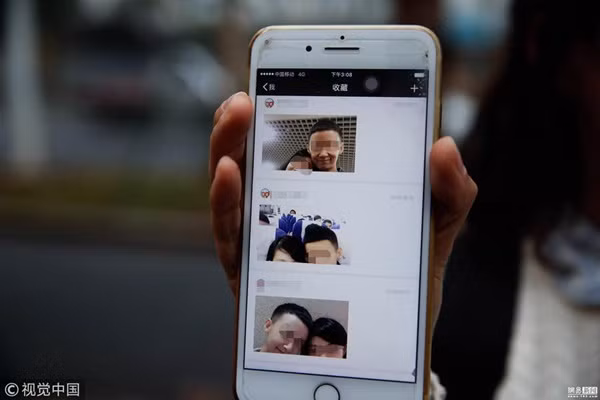 Những bức ảnh tình tứ của Vương Kỳ và bạn trai.