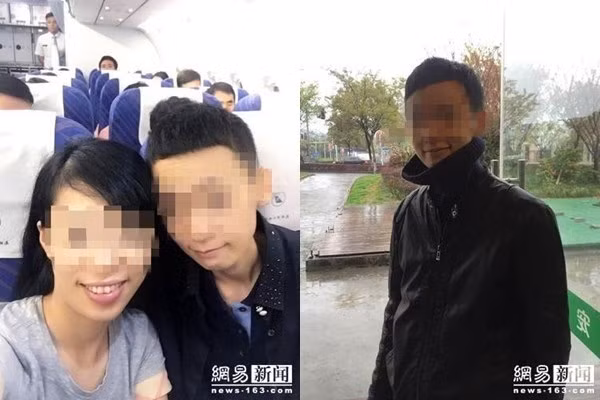 Vương Kỳ chụp hình bên bạn trai thuở còn mặn nồng.