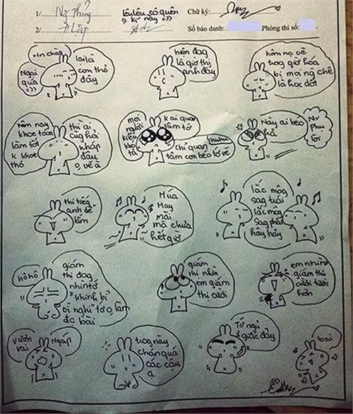 Các thí sinh trổ tài làm họa sĩ với hình vẽ ngộ nghĩnh, đáng yêu hay chém gió bằng câu thoại, nhận định hài hước.