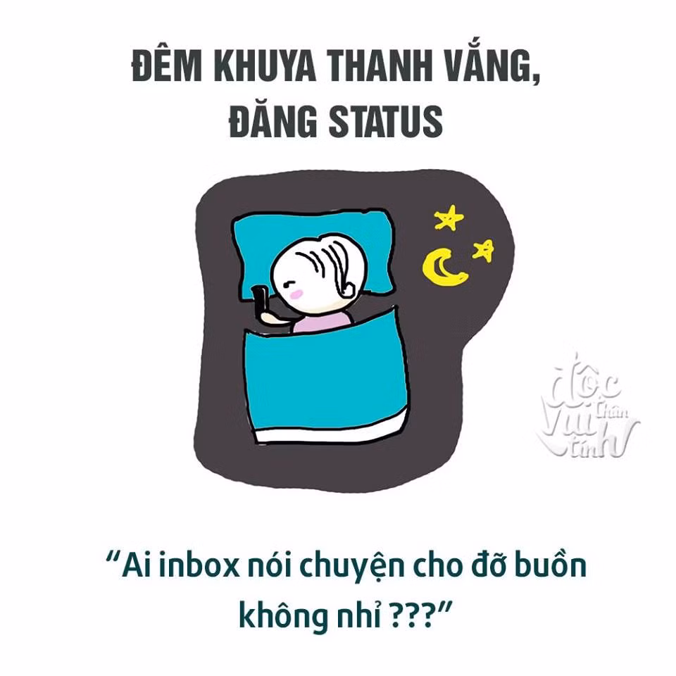 Inbox để nói chuyện cho đỡ buồn là cách "thả thính" khá phổ biến của các cô nàng.