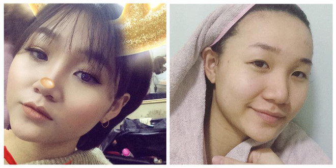 Cùng xem sự khác biệt khi trước và sau trang điểm của hội chị em.