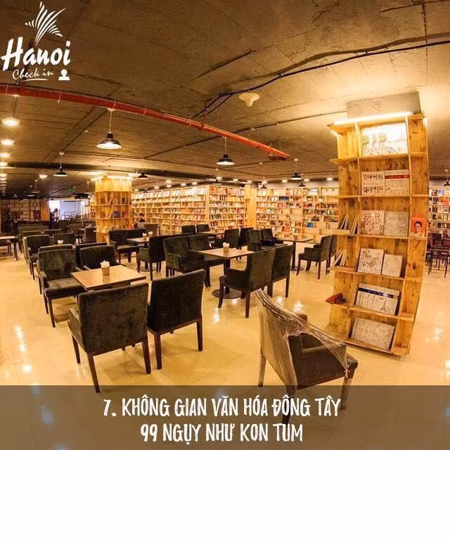 Không gian văn hóa đọc Đông Tây là điểm đến cho những bạn trẻ yêu thích truyện và nhâm nhi những thứ đồ uống trong thời gian đọc sách. Tại đây ngoài những đầu sách giáo dục thì những cuốn ngôn tình cũng khá nhiều và nó giúp bạn giải trí sau những giờ học, làm việc căng thẳng.